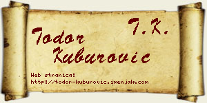 Todor Kuburović vizit kartica